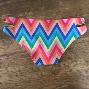 Aerie Rainbow Chevron Bikini Hipster Bottoms / S